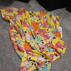 Vibrant Floral Print Blouse